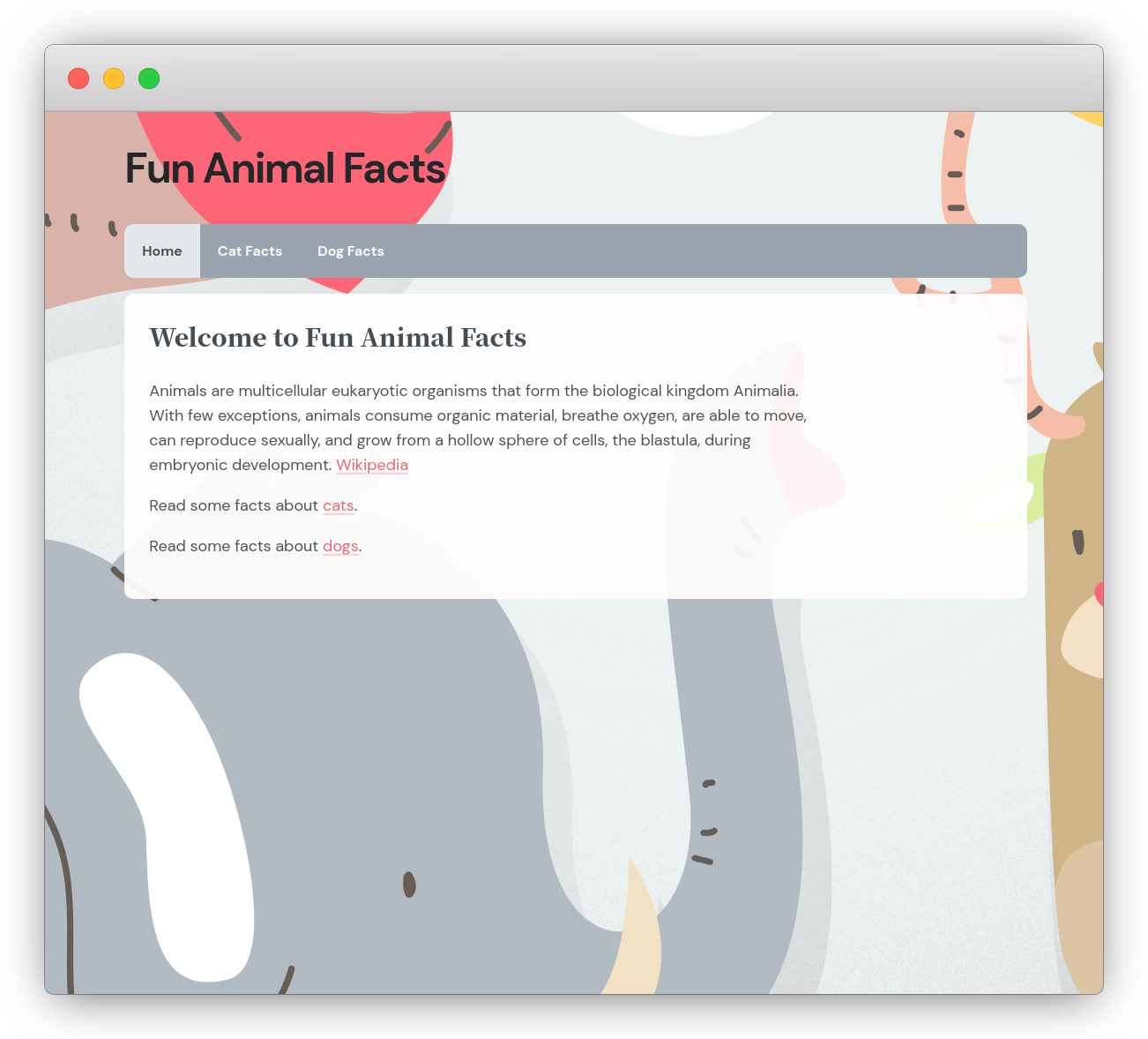 Animal Facts (SPA)graphics